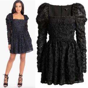 Black Halo Women's Alister Mini, Onyx Rose, size 0